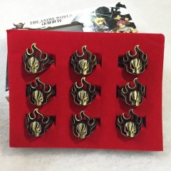 Bleach Cartoon Jewelry Wholesale Anime Rings Set Of 9 With Box