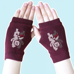 Dangan Ronpa Monokuma Wine Anime Knitted Gloves 14*8CM