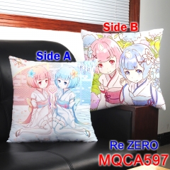 Re:Zero kara Hajimeru lsekai Seikatsu Cartoon Two Sides Anime Pillow 45*45CM