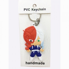 My Hero Academia Todoroki Shoto Model Figure Pendant Keyring Handmade Anime PVC Keychain