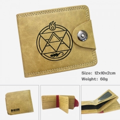 Fullmetal Alchemist PU Purse Bi-fold Snap-fastener Anime Leather Wallet 60g