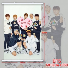 BTS Korean Popular Group Handsome Boys Star Anime Wallscrolls 60*90CM