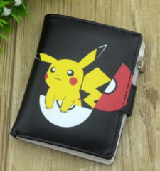 Pokemon Anime Cute Pikachu Purse PU Black Wallet