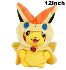 Pokemon Cosplay Smiling Pikachu For Kids Doll Anime Plush Toy