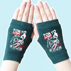 Tokyo Ghoul Atrovirens Fashion Good Quality Half Finger Anime Knitted Gloves 14*8CM