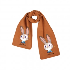 Zootopia Disney Popular Cartoon Cute Orange Rabbit Judy Hopps Print Warm Soft Anime Scarf