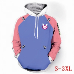 Overwatch Genji Colorful Japanese Game Fashion Cloth Anime Long Sleeve Warm Thick Hooded Hoodie