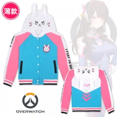 Overwatch DVA Game Cute Print Good Quality Anime Long Sleeves With Hat Hoodie