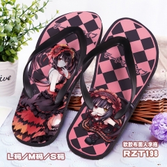 Date A Live Cosplay Cartoon Soft Rubber Slippers Anime Flip-flops
