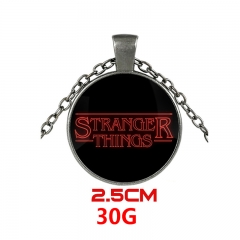 Stranger Things Movie Vintage Charm Fashion Jewelry Silver Chain Wholesale Anime Alloy Necklace 30g