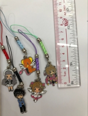 Card Captor Sakura Cute Cartoon Decorative Pendant Anime Phone Strap (5pcs/set)