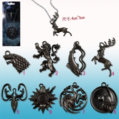 Game of Thrones 8 Design Can Choose Hot Sale Anime Necklace