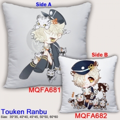 Touken Ranbu Online Cartoon Soft Wholesale Printed Square Anime Pillow 45*45CM