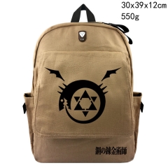 Fullmetal Alchemist Anime Canvas Backpack Students Bag