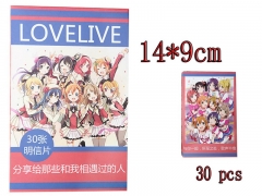 Cartoon Cute Love Live! Anime Paper Post Cards 30pcs/set