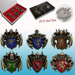 Game of Thrones Cartoon Fashion Wholesale Anime Brooch Set Of 6