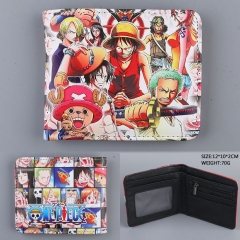 One Piece Cosplay Cartoon PU Folding Purse Anime Wallet