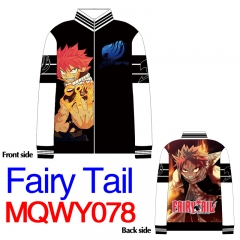 Fairy Tail Cartoon Pattern Long Sleeves Anime Zipper Hoodie (M-XXXL)