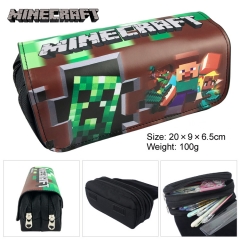Minecraft Hot Game High Quality Pen Case Wholesale Anime PU Pencil Bag 100g