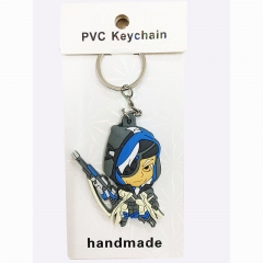 Overwatch Ana Amari Model Figure Pendant Keyring Handmade Anime PVC Keychain