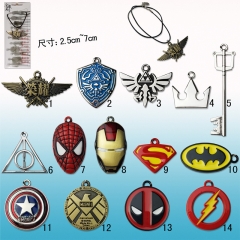 14 Designs Can Choose Surperman Torque Spider Man Anime Necklace