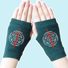 Fate Stay Night Cross Atrovirens Anime Warm Knitted Gloves 14*8CM