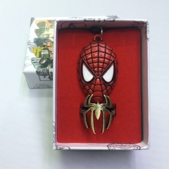 Spider Man Cosplay Movie Hollow Decoration Anime Necklace+Ring