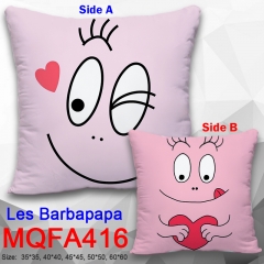 Les Barbapapa Anime Cartoon Lovely Soft Two Sided Pillow 45*45cm