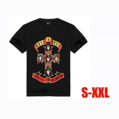 Guns N' Roses Famous Rock Band Cartoon Short Sleeve Wholesale  Anime T-shirt