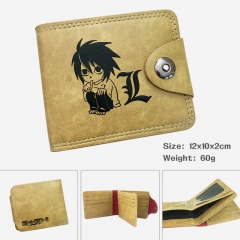 Death Note Cartoon PU Purse Bi-fold Snap-fastener Anime Leather Wallet 60g