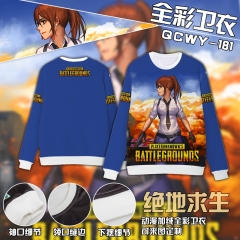 Playerunknown's Battlegrounds Colorful Velvet Anime Hoodie