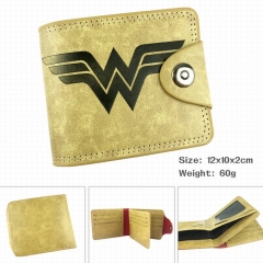 Wonder Woman High Quality Cartoon Purse Wholesale PU Bifold Hasp Anime Wallet