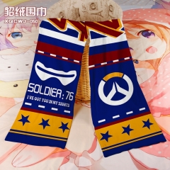 Overwatch Cosplay Game Colorful Mink Velvet Material Anime Scarf