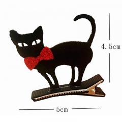Halloween Black Cat Hairpin Cartoon Anime Hair Clip Gift For Kids