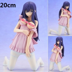 Fault!! Cartoon Kneeling Model Toys Pink Anime PVC Figure 20cm