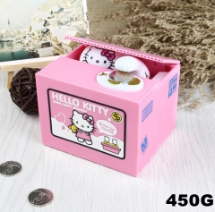 Hello Kitty Funny Stealing Money With Music Toy For Kid Anime Money Pot