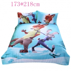 Zootopia Judy Hopps Nick Wilde Polyester Anime Quilt Cover