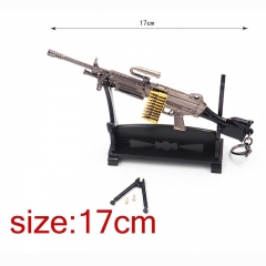Playerunknown's Battlegrounds Game M249 Assault Grab Model Alloy Keychain 17cm