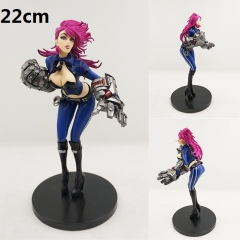 League of Legends Vi Cartoon Toys lol The Piltover Enforcer Anime Figure 22cm