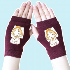 Natsume Yuujinchou Cute Wine Color Anime Knitted Gloves 14*8CM