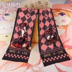 Date A Live Cosplay Colorful Mink Velvet Material Anime Scarf