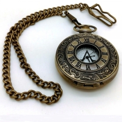 Assassin's Creed Cosplay Bronze Color Pendant Anime Pocket Watch