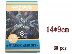 Overwatch Game Fancy Printed Post Cards 30pcs/set