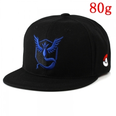 Pokemon Cartoon Blue Logo Cosplay Hat Embroidery Japanese Anime Baseball Cap 80g
