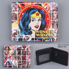 Wonder Woman Cosplay Cute Pattern PU Folding Purse Anime Wallet