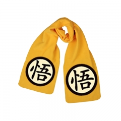 Dragon Ball Z Words Print Cosplay Yellow Warm Wholesale Fashion Comfortable Anime Scarf
