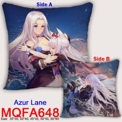 Azur Lane Popular Game Fashion Two Sides Anime Square Pillow  45*45CM