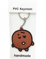 Korea Star BTS Anime Cute Soft Plastic Two Side Print Keychain 30g