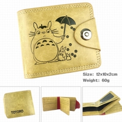 My Neighbor Totoro With Umbrella Cartoon Purse Wholesale PU Fold Snap Anime Wallet