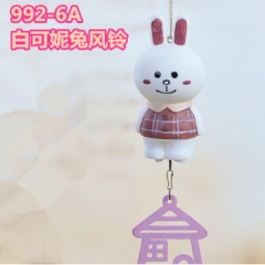 Line Bunny Cony Vinyl Toy Anime Windbell Wind Chime